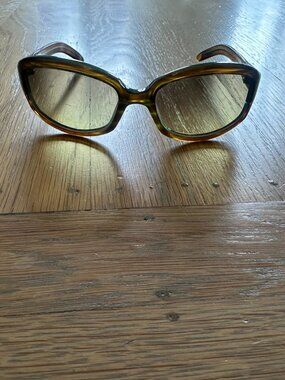 Sama Eyewear Olive Tortoise Y2K Rectangular Sunglasses Japan w/ Case